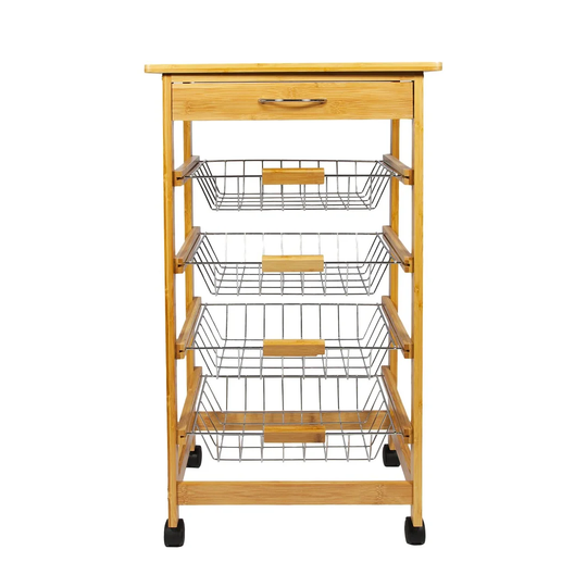 Fick Bamboo Serving Cart