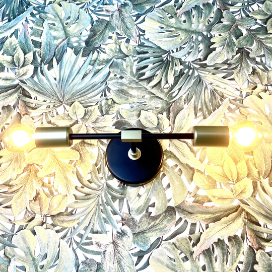 Gerrald 2 - Light Gold/Black Armed Sconce