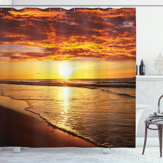 Bijender 13 Piece Polyester Shower Curtain Set