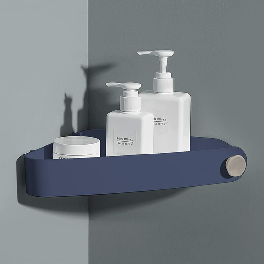 Shower Shelf Without Drilling, Bathroom Storage and Organization, Shower Soap Holder, Bathroom Shelf, Includes 4 Adhesive Stickers, Navy Blue