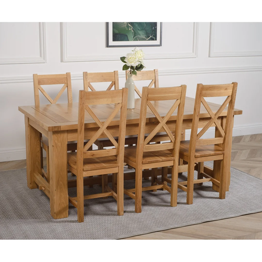 Pirrone 7 - Piece Butterfly Leaf Solid Oak Dining Set