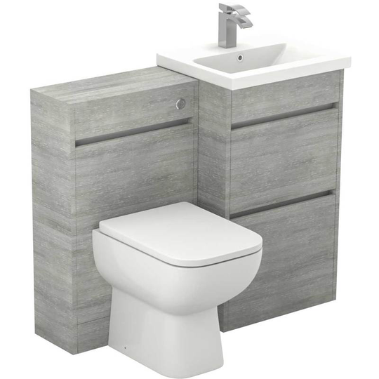 Wholesale Domestic - City Molina Ash 1000mm 2 Drawer Vanity Unit Toilet Suite - Molina Ash