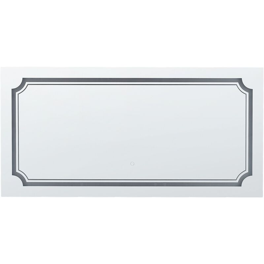 Beliani - Modern led Rectangular Wall Mirror Bedroom Bathroom 120x60 cm Silver Arromachnes - Silver
