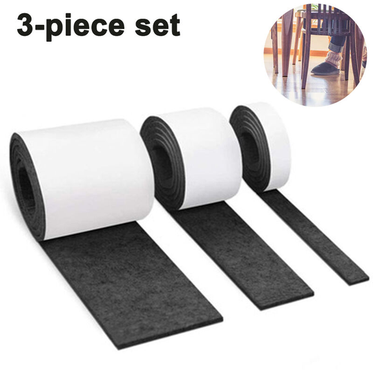 rolls of self-adhesive felt for furniture (100cm*10cm+100cm*5cm+100cm*2cm) Cut any shape, strong adhesive tape for sliding carpet, for chairs, floor
