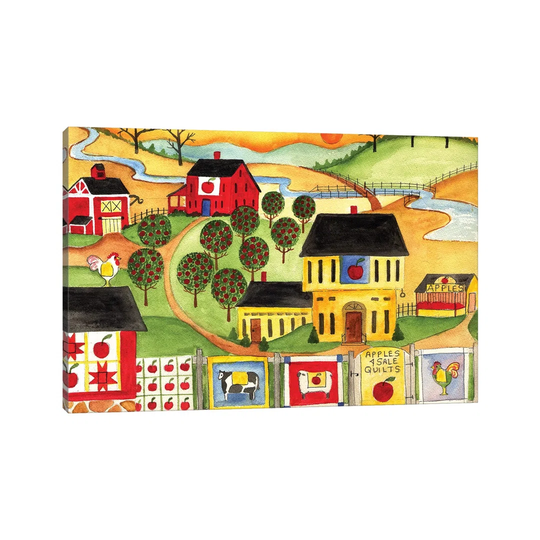 Sunrise Farm Apple Quilts 4 Sale by Cheryl Bartley - Painting on Canvas