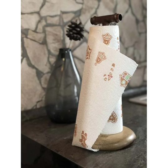 Luis Sheesham Wood Free-Standing Paper Towel Holder