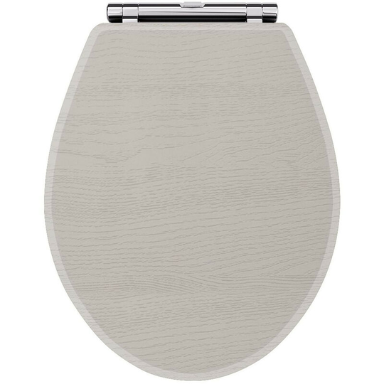 Windsor Traditional Stone Grey 350mm Soft Close Toilet Seat - Stone Grey