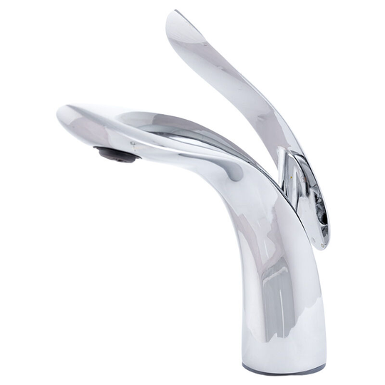 Greenice - Brass / Zinc Basin Faucet, Chrome, Hot-Cold Water, Hoses, Low Spout, Single Handle [QLI-FA-7865] (QLI-FA-7865)