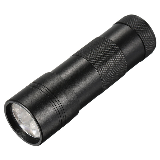 Asupermall - 12 led uv Flash Light Portable Pet Urine Stains Watermark Cometics Detector,model:Black