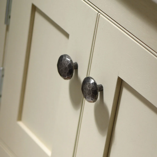 Facet Genuine Pewter Round Cabinet and Drawer Knob