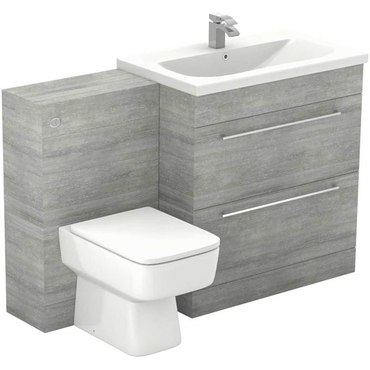 Napoli Molina Ash 1300mm 2 Drawer Vanity Unit Toilet Suite - Molina Ash