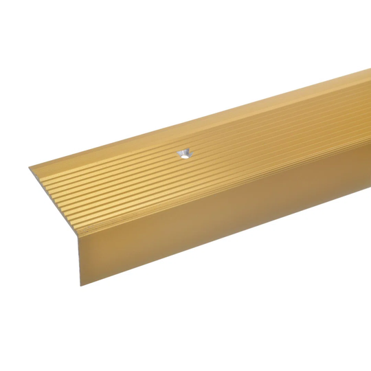 Abdulfawaz Metal 2.8 cm Thick x 5 cm Wide x 135 cm Length Stair Nose in Gold