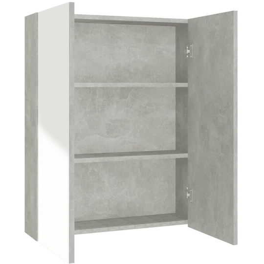 Vidaxl - Bathroom Mirror Cabinet 60x15x75 cm mdf Concrete Grey Grey