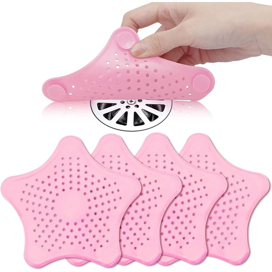 5-piece hair catcher shower drain pipe hair catcher drain pipe cover bathtub drain pipe cover silicone hair plug for shower drain pipe, with suction