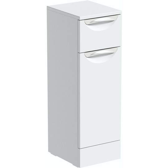 Elsdon white slimline storage unit 785 x 250mm - White - Orchard