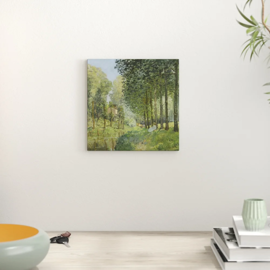 'Rest along the Stream' by Alfred Sisley Painting Print