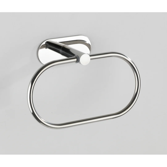 WENKO Turbo-Loc® Stainless Steel Towel Ring Orea Shine, Towel Holder Stainless Steel