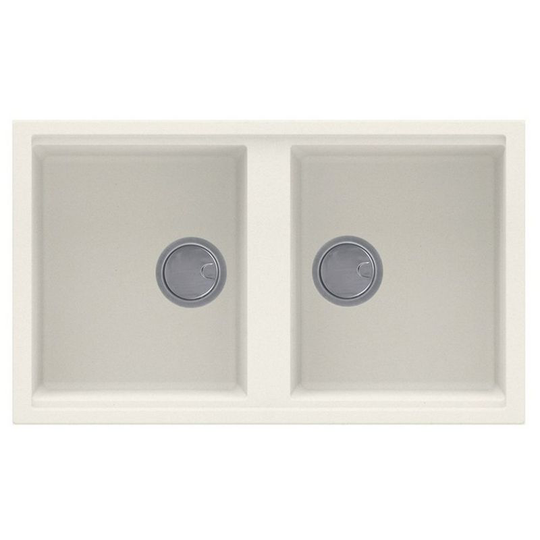 Best 450 Granite Cream Double Bowl Reversible Sink - Reginox