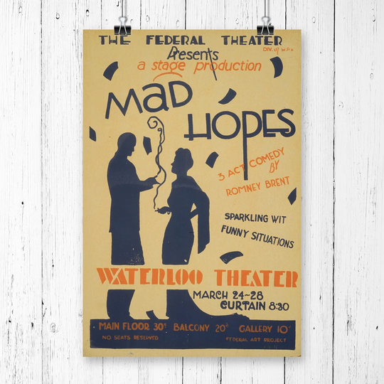 'Vintage WPA Mad Hopes' Vintage Advertisement