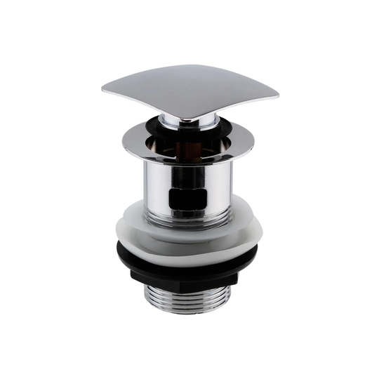 Square 6.5cm Push Button Waste