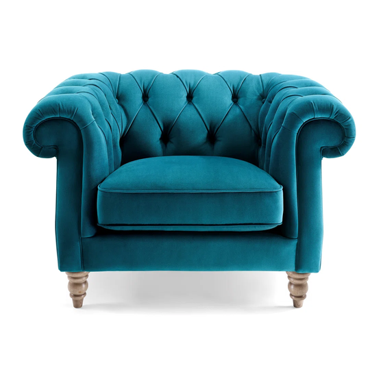 Aiko Armchair in Velvet Fabric