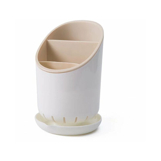 Dragged Drape Divided Wand Cage Domestic Knife Holder Kitchen Shelf Storage Holder Domestic Drain Tube, Apricot (opp Bag)