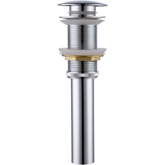 Perlerare - No Basin Drain Overflow, Automatic Basin Drain Valve, Stainless Steel