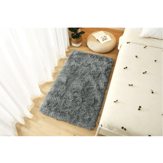 Seybert Living Room Bedroom Shaggy Dark Grey Rug
