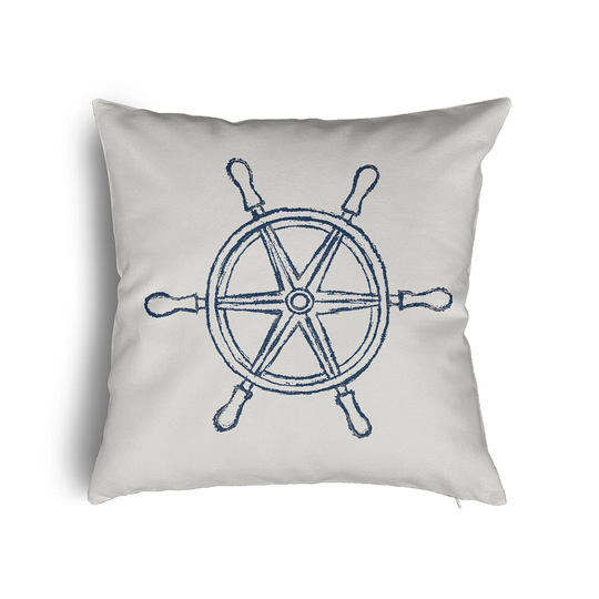 Majeic Large Ship Wheel Down Square Scatter Cushion with Filling