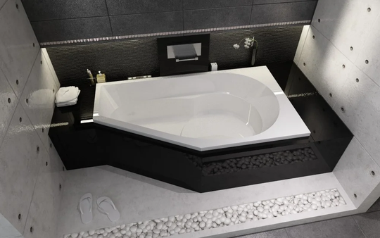 RIHO Acrylic Bathtub Left Corner YUKON 160X90 Cm