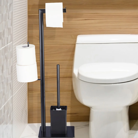 Landing Free-Standing Toilet Roll & Brush Holder