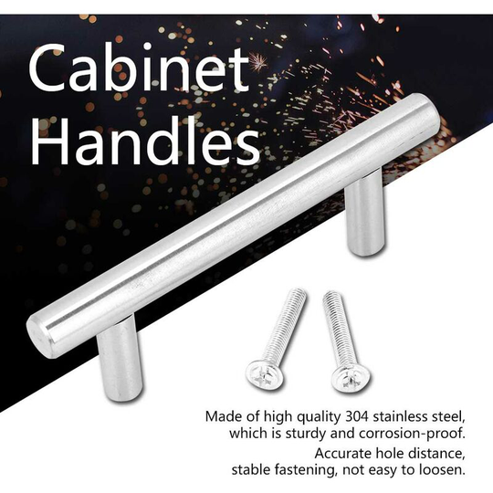 YD - Stainless Steel t Bar Cabinet Pull Handles Knobs Kitchen Door Handle for Furniture (150mm)