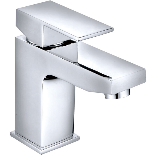 Bathroom Basin Sink Mixer Tap Square Chrome Lever Faucet