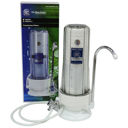 2 Stage Kitchen Countertop Water Filter Single Filtration System With Faucet