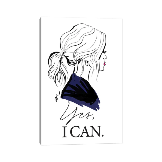 Yes I Can by Alison Petrie - Wrapped Canvas Typography