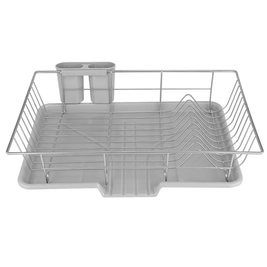 Cyrilmagnin Stainless Steel Bowl Dish Drainer Draining Board Rack Shelves Holder