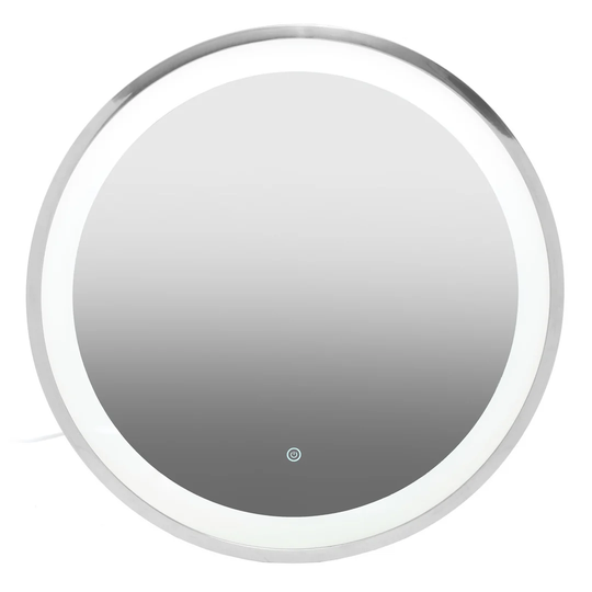Round Lighted Metal Framed Wall Mounted Bathroom Mirror