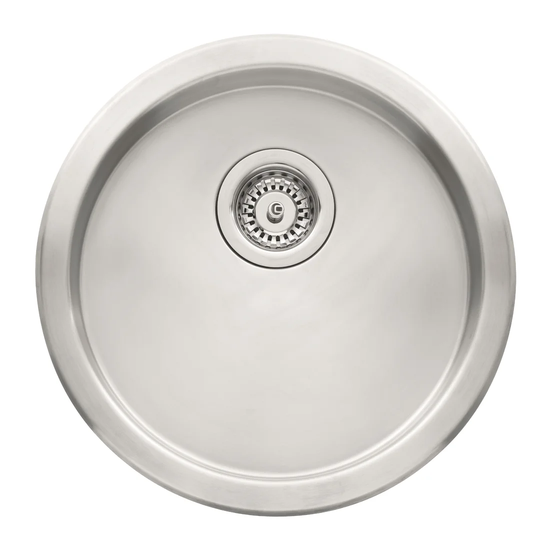 Form 45cm x 45cm Single Bowl Inset and Undermount Kitchen Sink
