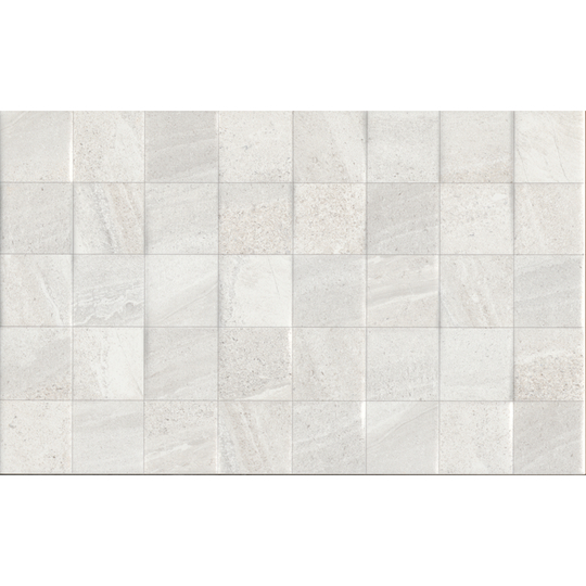 Fiji White Décor 25cm x 40cm Ceramic Wall Tile - White