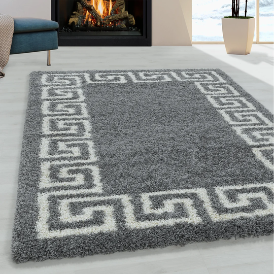 Crelake Shaggy Grey Rug