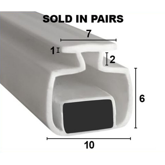 Magnetic Shower Seal for Screens or Doors | Fits Into a Channel | Sold as Pairs | MAG005 (200cm) - Chrome