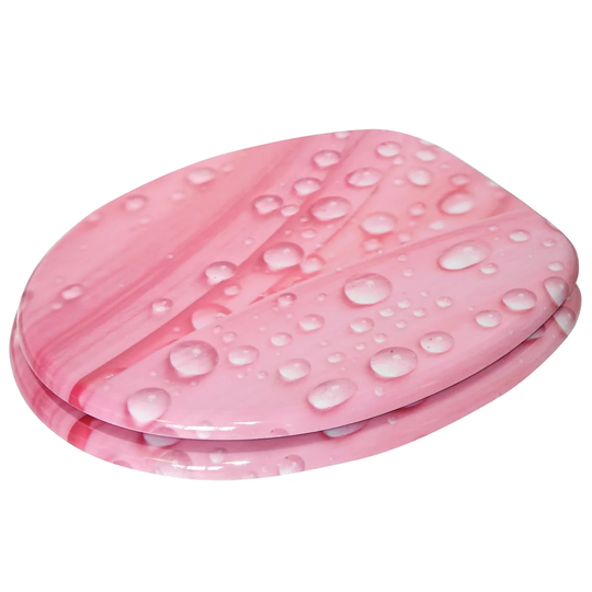 Pink Flower Elongated Toilet Seat