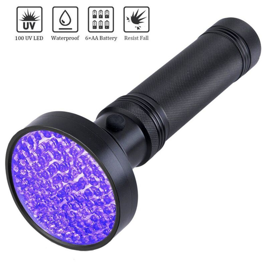 Betterlifegb - Powerful 100 led uv Flashlight,UV Flashlight 395nm Black Light,UV Torch with uv Protection Safety Goggles,Ultraviolet Flashlight,Ultra
