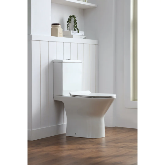 Sankey Close Coupled Toilet with Button Flush and Soft Close Seat