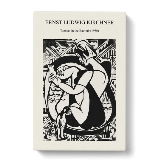 Woman in the Bathtub by Ernst Ludwig Kirchner - Wrapped Canvas Painting