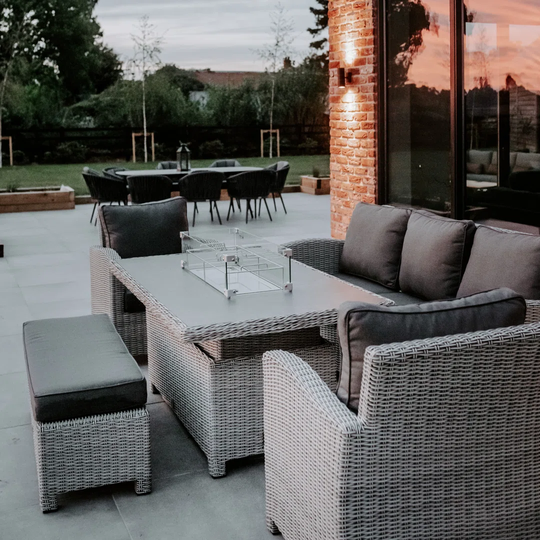 Rael Rectangular 8 - Piece 7 - Person 150Cm L Outdoor Lounge Table Set