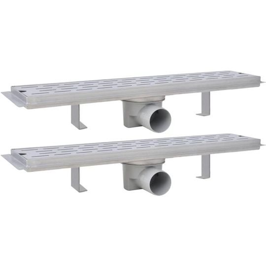 Vidaxl - Linear Shower Drain 2 pcs Line 530x140 mm Stainless Steel