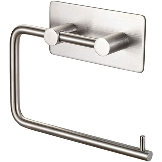 Toilet Paper Holder Wall Mount 3M Self Adhesive, Brushed Stainless Steel