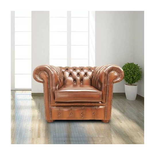 Belvedere Chesterfield Antique Leather Club Chair