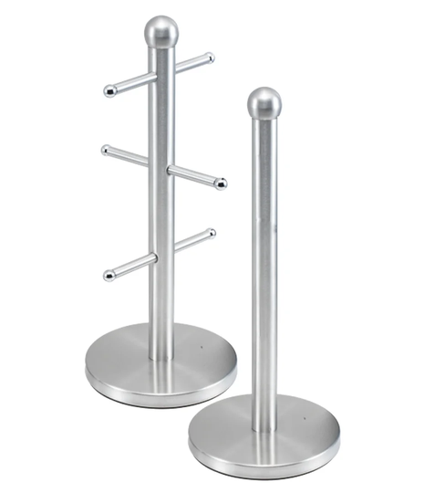 SQ Professional Gems 2 Piece Mug Tree and Kitchen Towel Holder Set